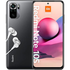 Xiaomi Redmi Note 10S Smartphone + Headphones (6.43 inch / 16.33 cm FHD + Display, 64 GB Internal Memory, 6 GB RAM, 64 MP Quad Rear Camera, 13 MP Front Camera, Dual SIM, Android 11), Grey (Onyx Grey)