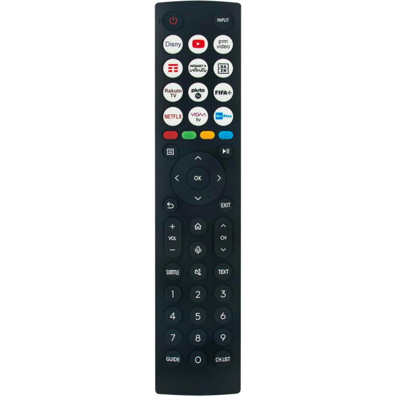 VINABTY Replacement Remote Control ERF2N36 Suits for Hisense TV 43A6K 43A67K 43A68K 43A69K 43E6KT 43E61KT 43E62KT 43E63KT 43A6KTUK 43A67KTUK 43A68KTUK 43A69KTUK 43 E6KTUK 43E61KTUK 58A6K 58A67K 58A68K