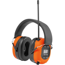 TechniSat STEREOMAN DAB+ OD Wireless Stereo DAB+/FM Bluetooth Headphones (DAB+/FM Radio Reception, Short Antenna, Built-in Microphone, Ear Protectors, for Outdoor Use), Orange/Black