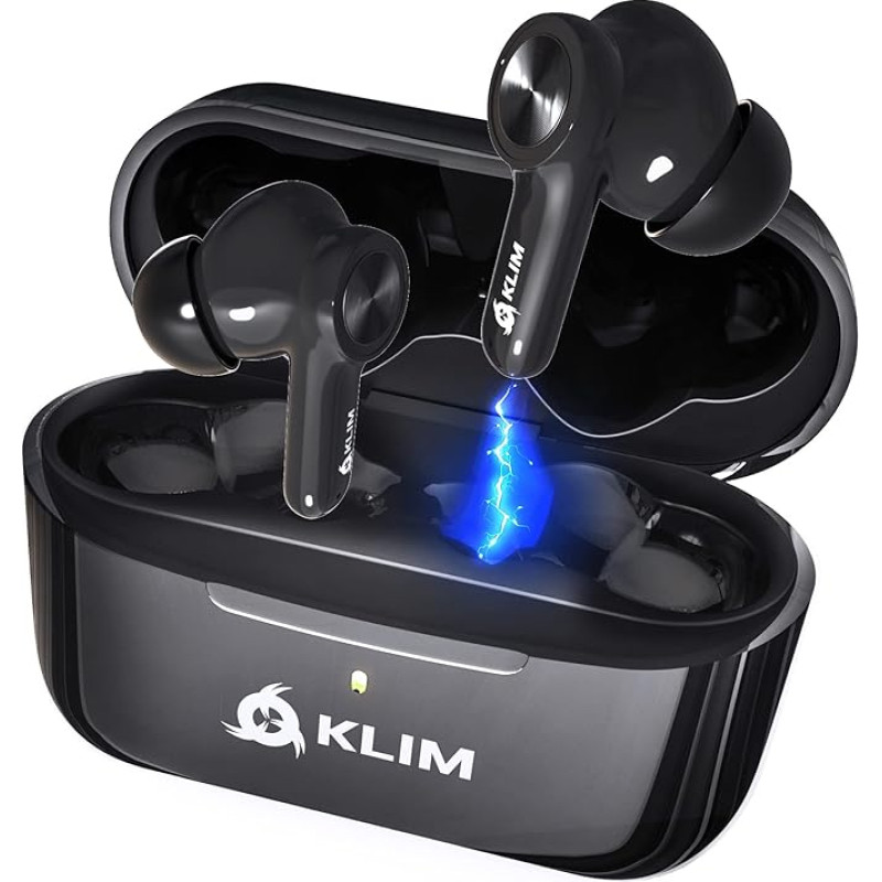 KLIM Pods V2 - NEU 2024 - Bluetooth 5.3 Kopfhörer in Ear - Hohe Klangqualität - ANC - Hervorragende Isolierung - Leichte und schnelle Kopplung - Lang anhaltende Batterie 24 h (Generalüberholt)