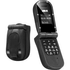 MiRUSI J30 World Mini Smallest Flip Mobile Phone GSM Unlocked (Black)