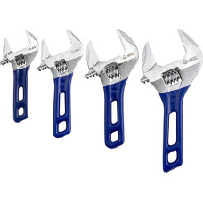 Reguliuojamas veržliaraktis, plačiaašmenis reguliuojamas veržliaraktis su trumpa rankena, vamzdžių veržliaraktis Viengubas atviras veržliaraktis, reguliuojamas (4