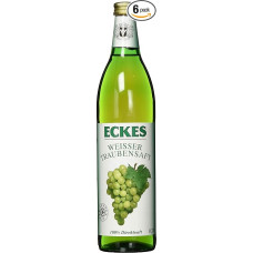 Eckes White Grape Juice - 100% Direct Juice, Pack of 6 (6 x 750 ml)