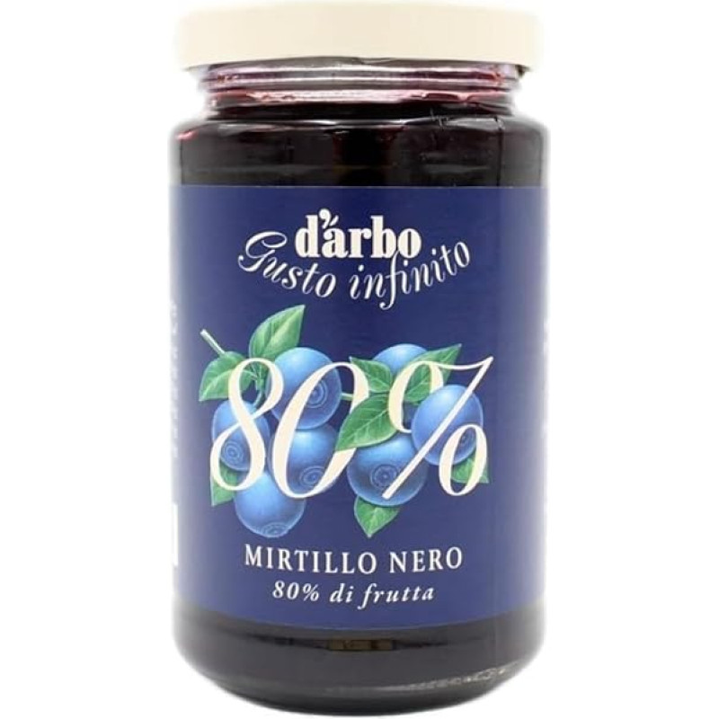 D'Arbo mėlynių uogienė su sumažintu cukraus kiekiu, 250 g