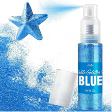 Valgomųjų blizgučių purškalas - 22 g maistinių blizgučių Valgomųjų blizgučių milteliai gėrimams, tortų puošybai, makaronams - maistinių dažų blizgučių milteliai Valgomieji blizgučiai kokteiliams, keksiukams (mėlyni)