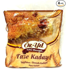 4 x 500g Fresh Kadayif Dough Threads Angel Hair Kunefe Taze Kadayif