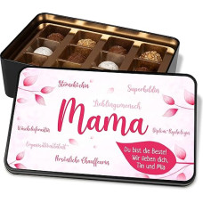 Šokolado skardinė mamai, suasmeninta su vardu ar pageidaujamu tekstu 