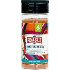 Redmond Real Salt Taco Seasoning Spice Salt - Natural, Unrefined, Gluten-Free | Spice Shaker | for Tacos and Mexican Dishes | 125 g