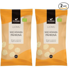 FOODIN Organic Macadamia Nuts Whole 1 kg, Macadamia Kernels, Macademia Nuts 100% Organic, Raw Food & Unsaturated Fats, Top Quality, Gluten Free & Vegan (2 x 500 g)