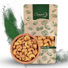 Sunnah Shop® Anakardžių branduoliai Pikantiški 500 g | Anakardžių branduoliai, skrudinti ir sūdyti su čili | Idealiai tinka užkandžiams, studentų maistui arba kaip pikantiškas ingredientas įvairiems patiekalams.