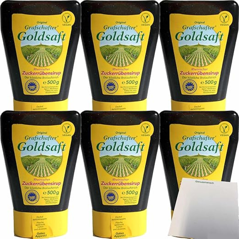 Grafschafter Sugar Beet Syrup Fenner Resin Pack of 6 (6 x 500 ml Bottle) + usy Block