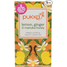 Pukka Herbs Lemon Ginger Manuka Honey Tea 20bag X 5 (Pack of 5)