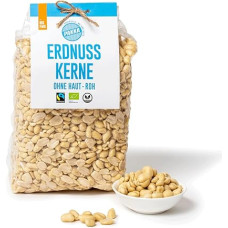 PAKKA - ekologiški sąžiningos prekybos neapdoroti žemės riešutų branduoliai, blanširuoti 1 kg, ekologiški ir sąžiningos prekybos žemės riešutai, tiesiogiai iš smulkių ūkininkų iš Samarkando (Uzbekistanas), veganiški, šeimyninė pakuotė, 1000 g vertės pakuo