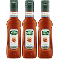 Mathieu Teisseire Drinks Syrup 250 ml - For Cocktails, Coffee, Sorbets, Ice Smoothies and Much More Sugar Free (3 Pack, Caramel 0%)