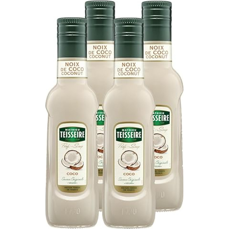 Mathieu Teisseire Drink Syrup Cocos 0.25 L Cocktails (Pack of 4)