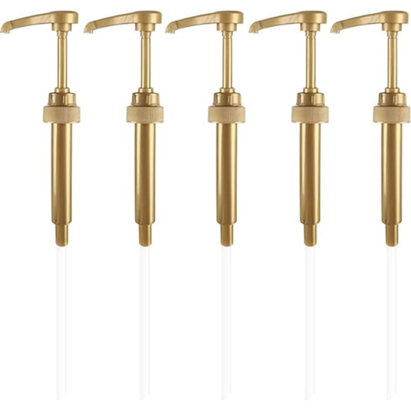 Peukerty 5 Pcs Coffee Milk Tea Pump Black Liquid Dispenser for 8ml Bottle Dispenser Pump