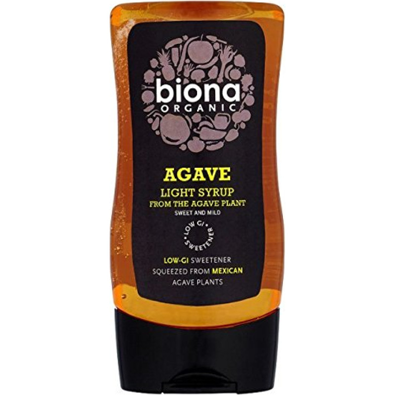 Biona Organic Squeezy Agave Sirup Light 250 ml (3 Stück)
