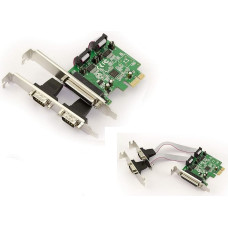 KALEA-INFORMATIQUE PCI Express PCIe Controller Card Parallel IEEE1284 LPT SPP ECP and Serial RS232 (5V 12V Adjustable) with ASIX Chipset, Low and High Profile