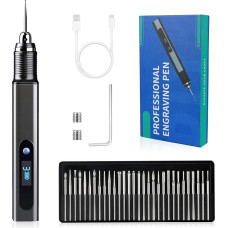 Elektrinis graviravimo rašiklis su 30 antgalių, įkraunamas belaidis graviravimo rašiklis, profesionalios mini graviravimo staklės, nešiojamasis 