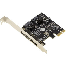 KALEA-INFORMATIQUE PCI Express PCIe 2 Ports SATA 3 6G Controller Card - Internal SATA and/or External eSATA Ports with ASM1061 Chipset
