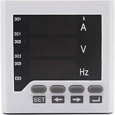 1-Phasen-Digital-Multifunktionsmessgerät AV-HZ-Einbaumessgerät AC0-5A 450V 45-65 Hz Ampere Spannung Frequenz-Einbaumessgerät (Spalva : RS485 ryšys, Dydis : 72 * 72mm)