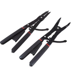 Circlip Pliers Set of 2, Circlip Pliers Set, 16 Inch 4 Different Interchangeable Angel Tips, Universal Snap Ring Pliers, Tool Kit, Circlip with Spare Tips for