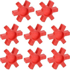 8 Stück L90 Backenkupplungseinsatz, Urethan, flexibel, massiver Backenkupplung, Mitteleinsatz für L-Backenkupplung, L-Backenkupplung, Set, Rot