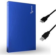 SUHSAI 1 TB nešiojamasis išorinis kietasis diskas, kišeninis atsarginis kietasis diskas, 2,5 colio išorinis duomenų saugojimo kietasis diskas, USB 3.0 kietasis diskas, suderinamas su žaidimų kompiuteriu, 