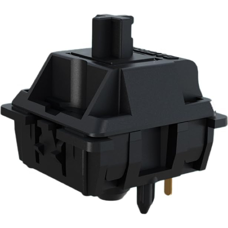 GATERON Ölkönig 3.0 Pre-Lubricated Keyboard Switch, 5-Pin 55gf Black Linear Switches Triple Improved Pen Switches Compatible with MX Mechanical Keyboard (108 Pieces, Black)