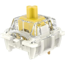 kutethy Gateron 5 kontaktų G Yellow Pro 3.0 jungiklis iš anksto suteptas 3 kontaktų RGB SMD linijinis žaidimų mechaninei klaviatūrai (108 vnt., Pro Yellow 3.0)