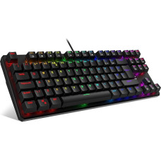TECWARE Phantom RGB 88 JK išdėstymo (QWERTY) mechaninė klaviatūra Raudonas jungiklis