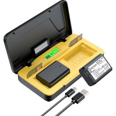 ENEGON NP-FW50 20W dvigubos baterijos ir greitojo įkroviklio rinkinys, skirtas 