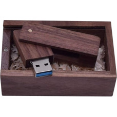 UFARID USB atmintinės 16 GB / 32 GB / 64 GB / 128 GB Medinė USB atmintinė USB atmintinė USB flash diskas Medinis USB 3.0 nykščio diskas su medine dėžute (32 GB, karbonizuota mediena)