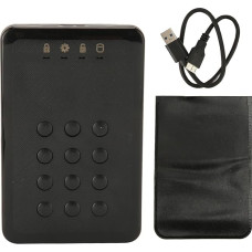 Annadue Hardware Encrypted Portable External Hard Drive Enclosure, PIN Authentication, Real-time Encryption, High Speed Transmission, USB 3.0, Robust and Waterproof