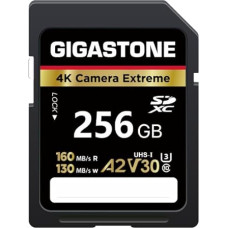 Gigastone A2 V90 256GB SDXC Memory Card 4K Extreme Series Speed 160MB/s Compatible with Canon Nikon Sony Panasonic U3 UHS-I Class 10 for 4K UHD Video + 1 Mini Bag