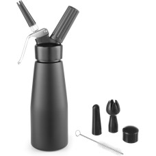 Hendi N2O Kitchen Line whipped cream siphon KIT + 3 tips 0.5L - black - 588420