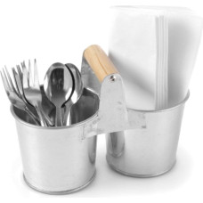 Hendi Double cutlery container 2 steel buckets 250x155mm