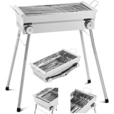 Royal Catering Sulankstomas medžio anglių grilis su 43 x 25 cm grotelėmis