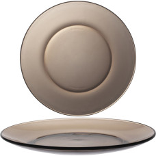 Duralex LYS SEPIA brown dessert plate 190 mm dia - set of 6 pcs.