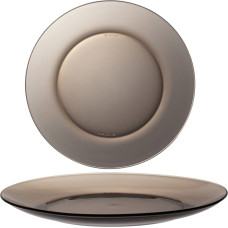 Duralex LYS SEPIA brown shallow plate 235 x 20 mm - set of 6 pcs.