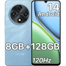 UMIDIGI G100A Mobile Phone, Android 14 Smartphone Without Contract, Smartphone 6.9 Inch 120Hz, 8GB + 128GB/1TB, Mobile Phone 6000mAh, 13MP + 8MP, Dual SIM 4G Simlock-free Mobile Phones, Fingerprint