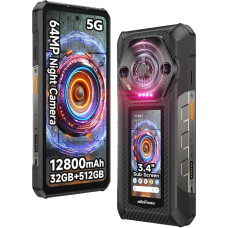 Ulefone Armor 30 Pro Outdoor Mobile Phone 5G Dual Screen, 32GB + 512GB/2TB, 6.95 Inch FHD+ 120Hz & 3.4 Inch Secondary Display, 12800mAh 66W, 50MP + 64MP Night Vision + 32MP, Android 14, WiFi 6E/NFC