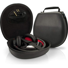 iGadgitz U3804 EVA Carrying Hard Case Cover for Headphones and Headset - Black - 21.5 x 20.5cm
