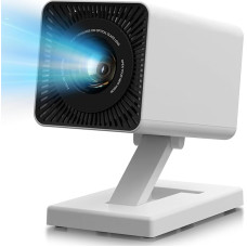 Mini Projector 4K Mini Projector WiFi 6 and Bluetooth 5.0, 150 ANSI Lumens Portable Video Projector, Automatic Vertical Correction and 130 Inch Home Cinema Smart Projector Compatible with Phone/PC
