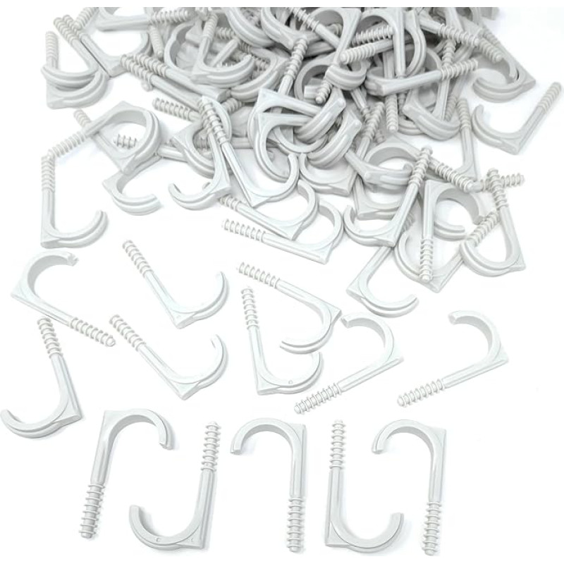 Push Mount Kabelklemmen - Einzelkabel, Rohr, Rohrhalter-Clips (F-Typ), 35 mm Breite, 62,5 mm Höhe, 100 Stück