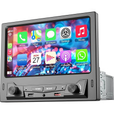 8 colių belaidis vieno DIN automobilinis radijas su 