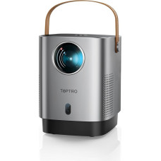 Mini projektorius 【4D/4P Trapezoidinė korekcija/Elektrinis fokusavimas/Dulkių nepraleidžiantis】Išmanusis projektorius 1080P Full HD su 20000 liumenų, TOPTRO projektorius Mažas WiFi6 Bluetooth5.2 50 % priartinimas, skirtas TV priedėliui/išmaniajam telefonu