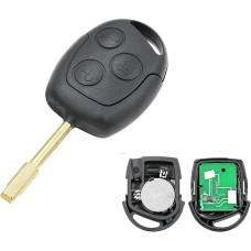 Heart Horse 433 MHz Car Key Shell Remote Control Key Case Compatible with Mondeo Focus Fiesta KA with 4D60 Chip, Mondeo Replacement Key 3 Buttons, Fiesta Remote Control