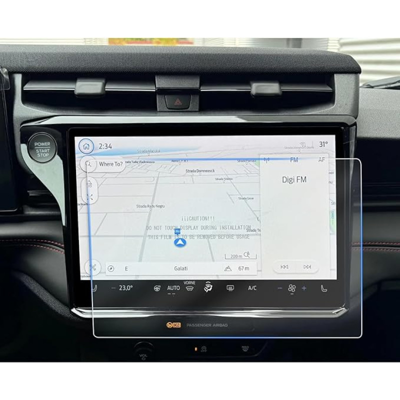 CDEFG Suderinama su Ford Puma 2024 2025 Facelift Navigation Apsauginė plėvelė 4H atspari įbrėžimams 12 colių SYNC 4 GPS ekrano apsauga Navigacinė plėvelė Puma ST Line 2025 Priedai 2 vnt.