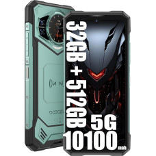 DOOGEE S200 X 5G mobilieji telefonai be SIM blokavimo (2025), 32GB + 512GB, 10100mAh/33W, tvirtas 4G išmanusis telefonas be sutarties, 100MP + 20MP (Vision Nocturne) + 20MP, 